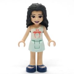 Minifigurka LEGO Emma - Light Aqua Top, Light Aqua Skirt