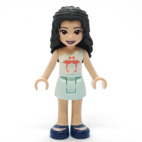 Minifigurka LEGO Emma - Light Aqua Top, Light Aqua Skirt