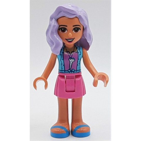 Minifigurka LEGO Nina - Medium Azure Jacket, Dark Pink Skirt