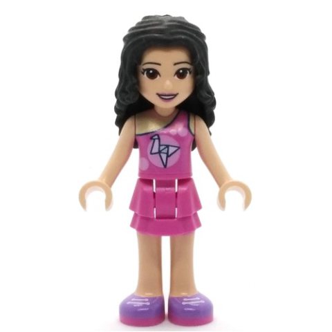 Minifigurka LEGO Emma - Dark Pink Top, Dark Pink Skirt