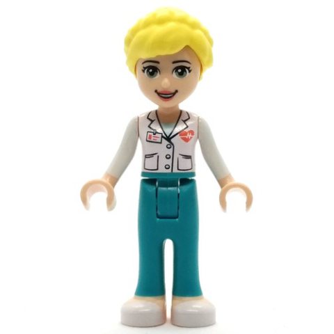 Minifigurka LEGO Dr. Maria - White Lab Coat, Dark Turquoise Trousers