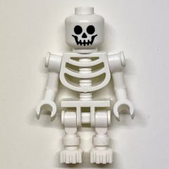 Minifigurka LEGO Skeleton, Standard Face, Bent Arms, Vertical Hand Clips, 60115 Torso