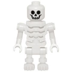 Minifigurka LEGO Skeleton, Standard Face, Angular Rib Cage, Bent Arms, Vertical Hand Clips