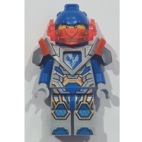 Minifigurka LEGO Clay Moorington with Trans-Orange Visor and Silver Armor