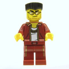 Minifigurka LEGO Crook, Dark Red Tracksuit