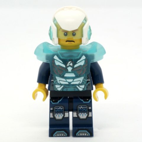 Minifigurka LEGO Agent Max Burns with Helmet and Shoulder Armor