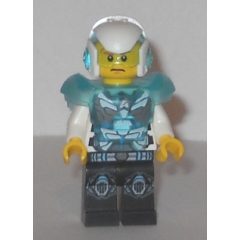 Minifigurka LEGO Agent Max Burns with Helmet and Shoulder Armor with White Arms