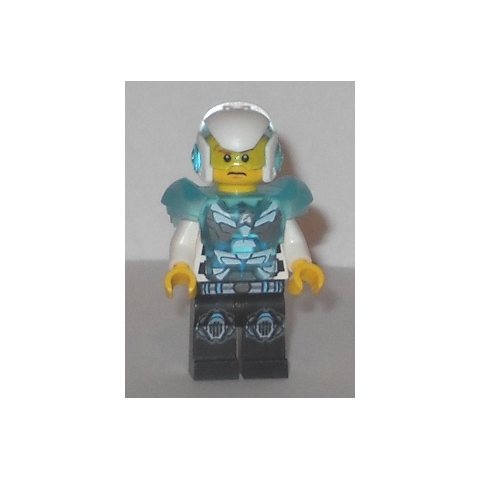 Minifigurka LEGO Agent Max Burns with Helmet and Shoulder Armor with White Arms