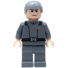 Minifigurka LEGO Grand Moff Wilhuff Tarkin, Dark Bluish Gray, Smooth Hair