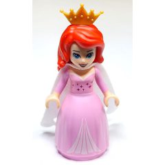Minifigurka LEGO Ariel - Human Form, Bright Pink Gown, White Cape
