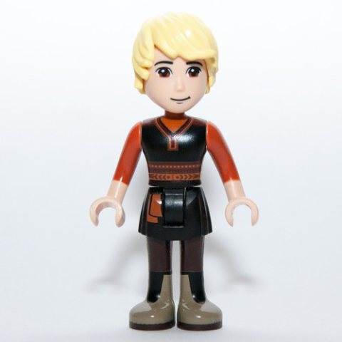 Minifigurka LEGO Kristoff - Black Vest, Dark Orange Shirt