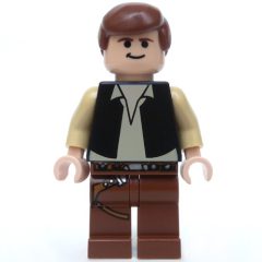 Minifigurka LEGO Han Solo, Black Vest, Reddish Brown Legs, Black Eyes