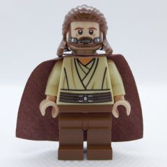 Minifigurka LEGO Qui-Gon Jinn, Plain Reddish Brown Legs (3626c Head)