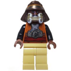 Minifigurka LEGO Lando Calrissian, Skiff Guard Disguise, Dark Brown Helmet, Tan Legs