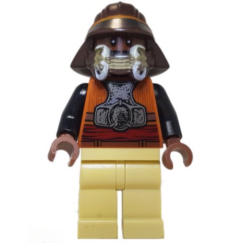 Minifigurka LEGO Lando Calrissian, Skiff Guard Disguise, Dark Brown Helmet, Tan Legs