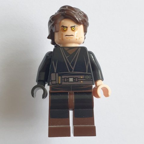 Minifigurka LEGO Anakin Skywalker, Transformation, Yellow Eyes, Dark Brown Legs