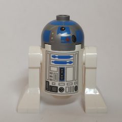 Minifigurka LEGO Astromech Droid, R2-D2, Flat Silver Dome, Blue Print