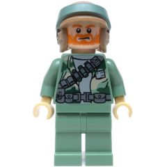 Minifigurka LEGO Rebel Trooper in Endor Uniform, Sand Green Legs, Dark Orange Beard