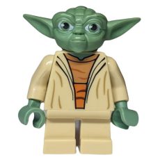 Minifigurka LEGO Yoda, Sand Green Head with White Hair (Clone Wars)