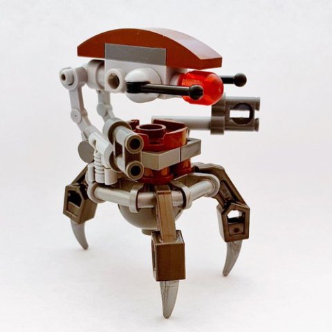 Minifigurka LEGO Droideka / Destroyer Droid, Reddish Brown Shell, Pearl Dark Gray Legs, No Back Armor