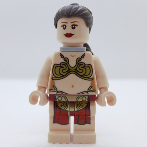 Minifigurka LEGO Princess Leia, Slave Outfit, White Pupils, Neck Bracket