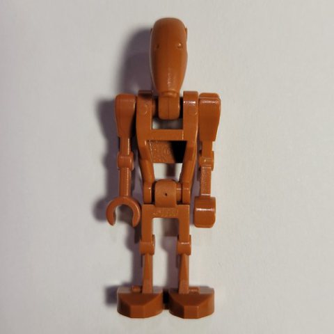Minifigurka LEGO Battle Droid, Dark Orange, One Straight Arm, One Bent Arm