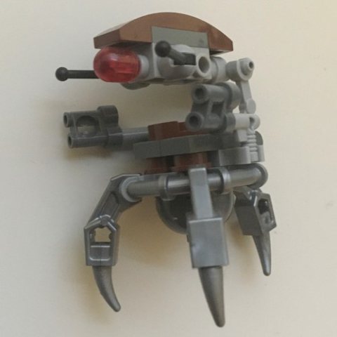 Minifigurka LEGO Droideka / Destroyer Droid, Reddish Brown Shell, Flat Silver Legs