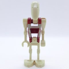 Minifigurka LEGO Battle Droid Security, Dark Red Torso with Tan Print, One Bent Arm, One Straight Arm