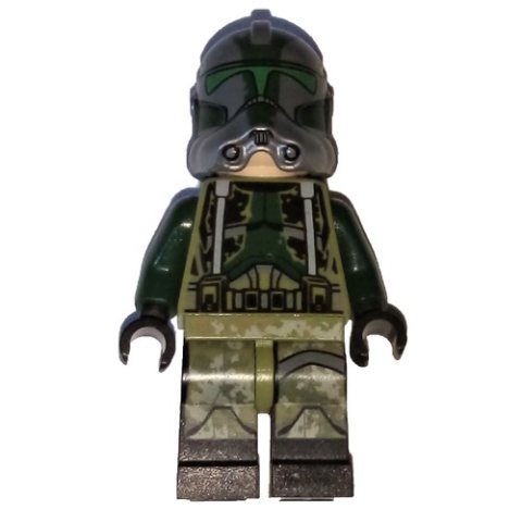 Minifigurka LEGO Clone Commander Gree, Kashyyyk Armor, Dark Gray Leg Strap