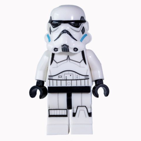 Minifigurka LEGO Stormtrooper, Dark Azure Helmet Vents, Angry (Rebels)