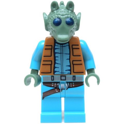 Minifigurka LEGO Greedo, Sand Green Skin, No Knee Strap
