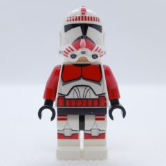Minifigurka LEGO Clone Shock Trooper, Red Markings, Brown Eyes