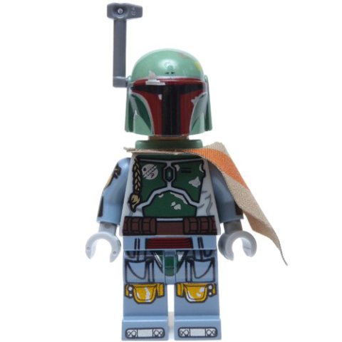 Minifigurka LEGO Boba Fett, Helmet, Jetpack Neckwear, Dark Tan Pauldron, Printed Arms, Smile