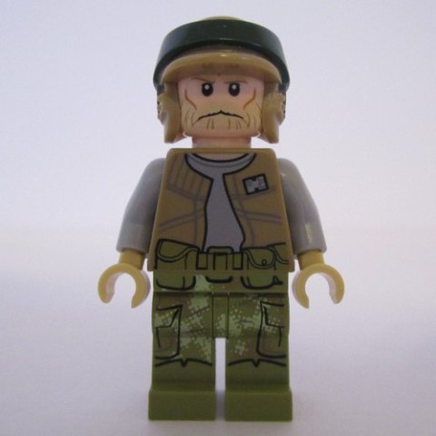 Minifigurka LEGO Rebel Trooper in Endor Uniform, Olive Green Legs, Tan Beard