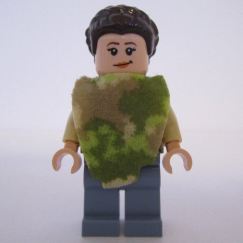 Minifigurka LEGO Princess Leia, Endor Outfit, Poncho