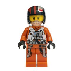 Minifigurka LEGO Poe Dameron, Dark Orange Pilot Outfit, Helmet with Visor