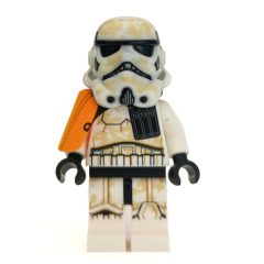 Minifigurka LEGO Sandtrooper Squad Leader / Captain, Orange Pauldron, Neck Bracket, Dual Molded Helmet, Open Mouth