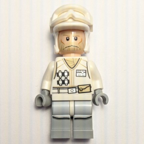 Minifigurka LEGO Rebel Trooper in Hoth Uniform, White Hat, White Jacket, Tan Beard, No Backpack