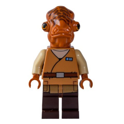 Minifigurka LEGO Admiral Ackbar, Medium Nougat Outfit