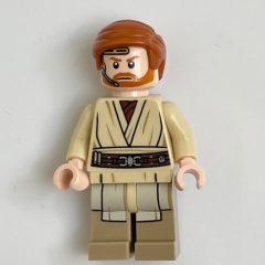 Minifigurka LEGO Obi-Wan Kenobi, Dark Tan Printed Legs, Headset