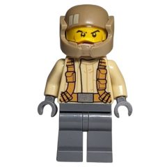 Minifigurka LEGO Resistance Soldier, Dark Tan Helmet, Tan Shirt, Cheek Lines
