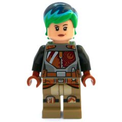 Minifigurka LEGO Sabine Wren with Dark Blue and Bright Green Hair