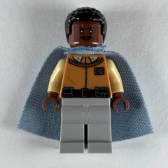 Minifigurka LEGO Lando Calrissian, Sand Blue Cape, Light Bluish Gray Legs