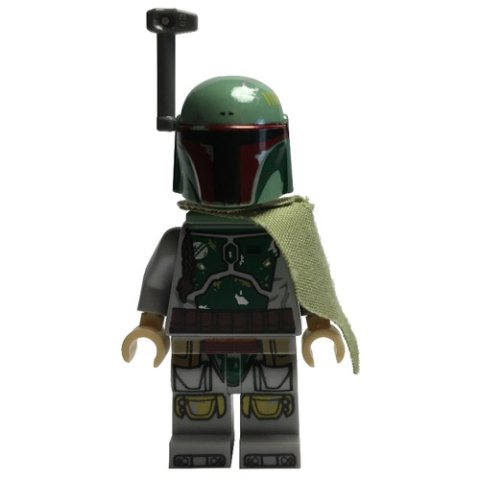 Minifigurka LEGO Boba Fett, Helmet, Jetpack Neckwear, Olive Green Pauldron, Light Bluish Gray Hips