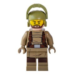 Minifigurka LEGO Resistance Soldier, Olive Green Helmet, Dark Tan Hoodie