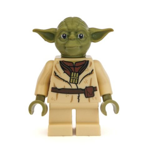 Minifigurka LEGO Yoda, Olive Green Head, Belt and Flute