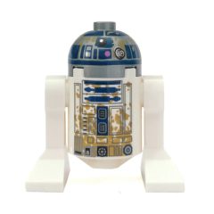 Minifigurka LEGO Astromech Droid, R2-D2, Flat Silver Dome, Mud Stains