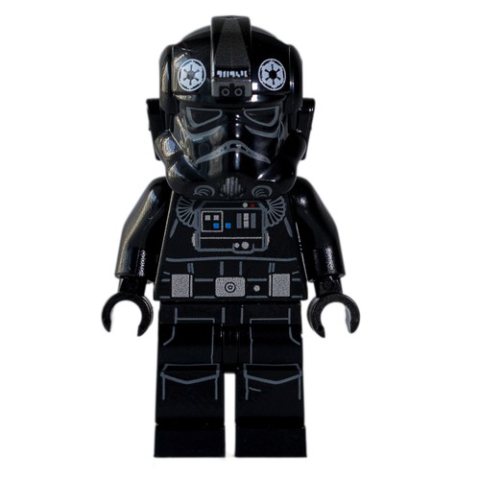 Minifigurka LEGO TIE Pilot, Printed Legs, 3 Silver Buckles on Belt