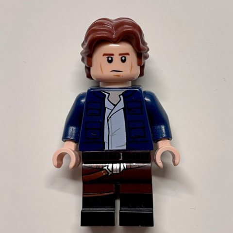 Minifigurka LEGO Han Solo, Dark Blue Jacket, Dark Brown and Black Dual Molded Legs