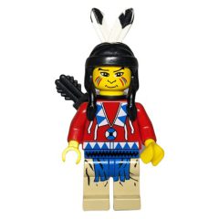 Minifigurka LEGO Indian, Red Shirt, Quiver